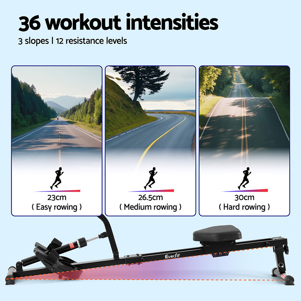 Everfit Rowing Machine Rower Resistance Hydraulic Magnetic - Picture 67 of 127