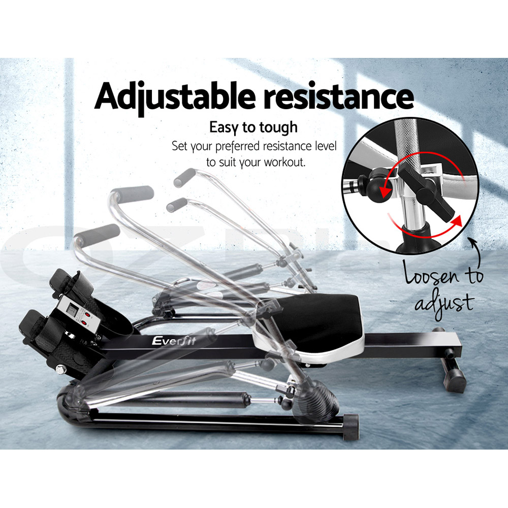 Everfit Rowing Machine Rower Resistance Hydraulic Magnetic - Picture 50 of 127
