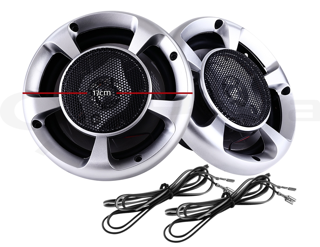 Ginatz 2pcs Car Speakers 500W Audio Stereo Speaker 3-Way Tweeters