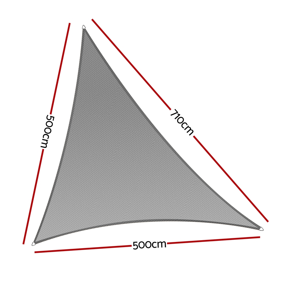 Instahut Shade Sail ShadeCloth Heavy Duty Sun Canopy Triangle Square Rectangle - Picture 30 of 39