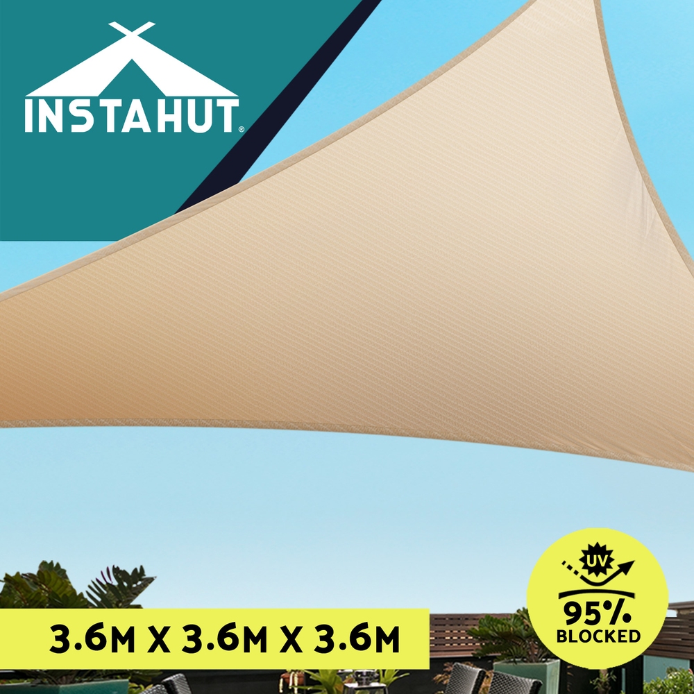 Instahut Shade Sail ShadeCloth Heavy Duty Sun Canopy Triangle Square Rectangle - Picture 22 of 39