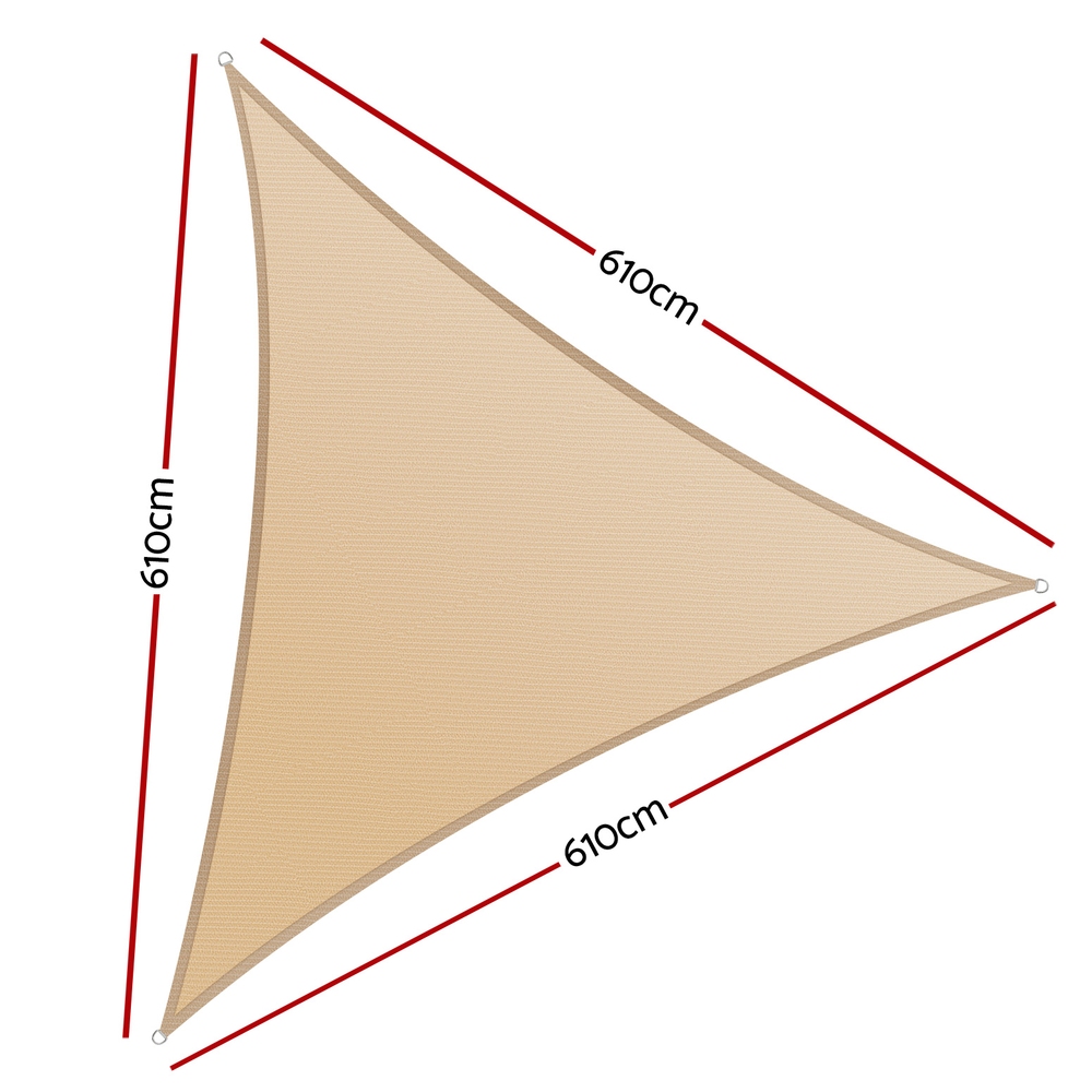 Instahut Shade Sail ShadeCloth Heavy Duty Sun Canopy Triangle Square Rectangle - Picture 39 of 39