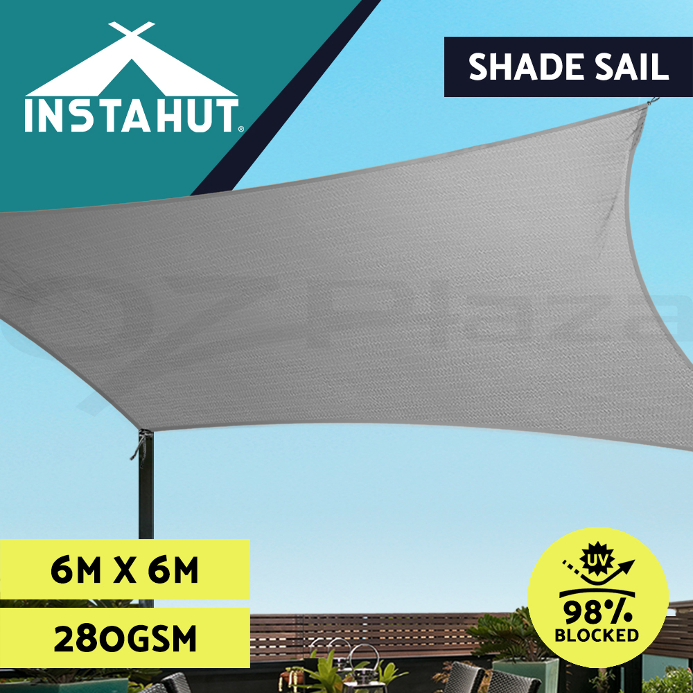 Instahut Sun Shade Sail Cloth Shadecloth Awning Shade Canopy Rectangle 280gsm - Picture 17 of 17
