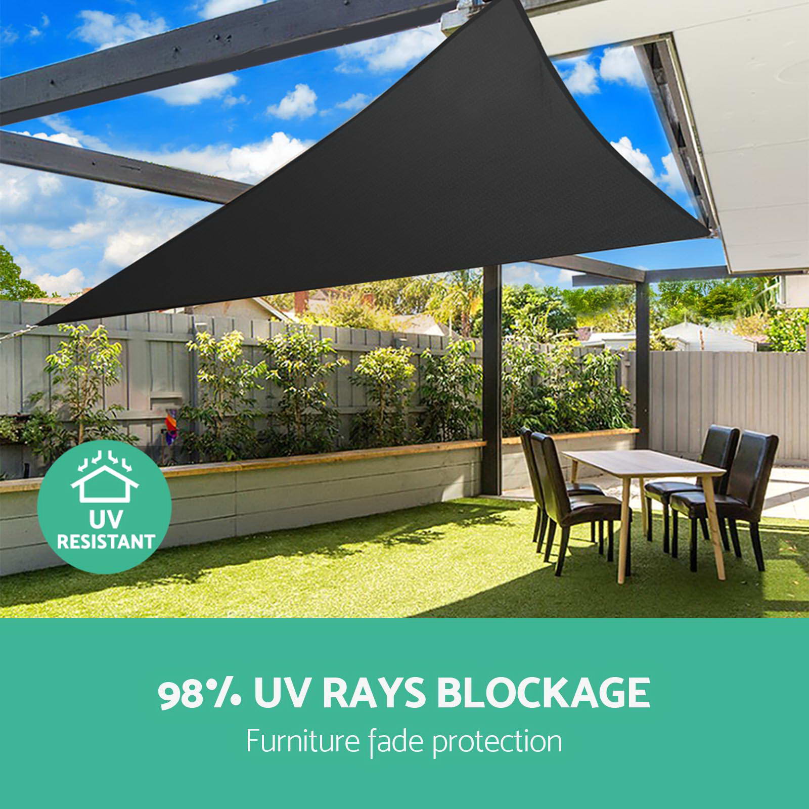 Instahut Sun Shade Sail Cloth Awning Shadecloth Canopy ...