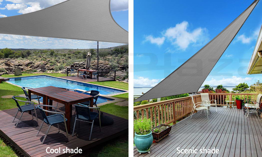 Instahut Sun Shade Sail Cloth Awning Shadecloth Canopy Garden Triangle