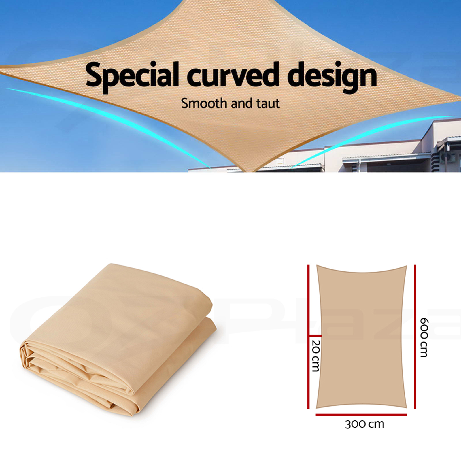 thumbnail 59 - Instahut Waterproof Shade Sail Awning Cloth Triangle Square Sand Sun Canopy