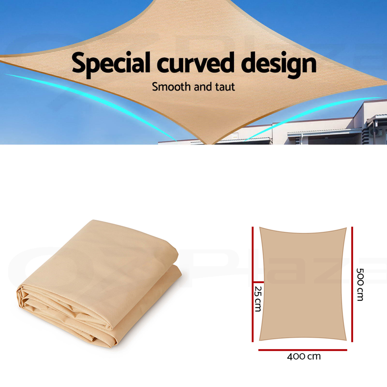 thumbnail 69 - Instahut Waterproof Shade Sail Awning Cloth Triangle Square Sand Sun Canopy