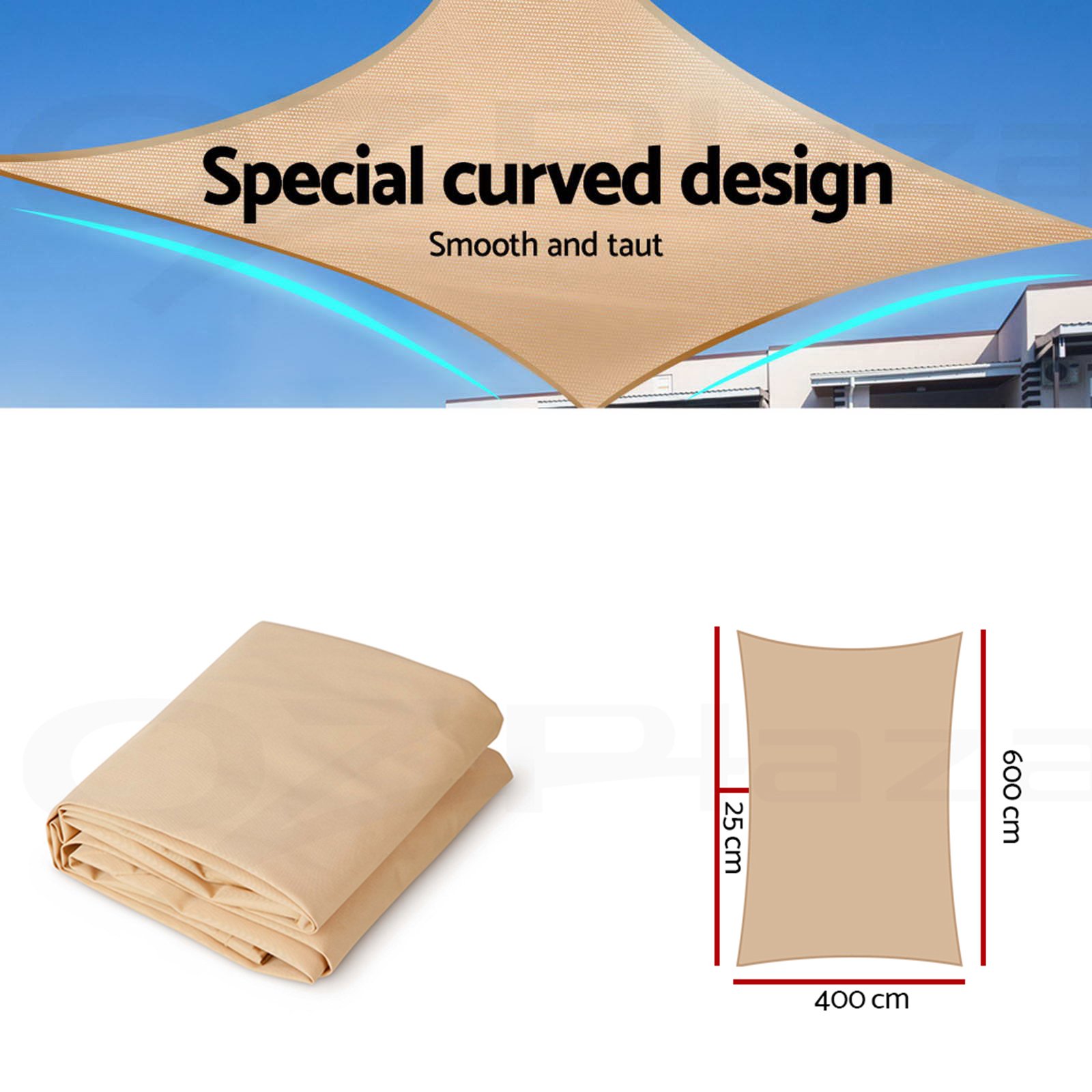 thumbnail 79 - Instahut Waterproof Shade Sail Awning Cloth Triangle Square Sand Sun Canopy