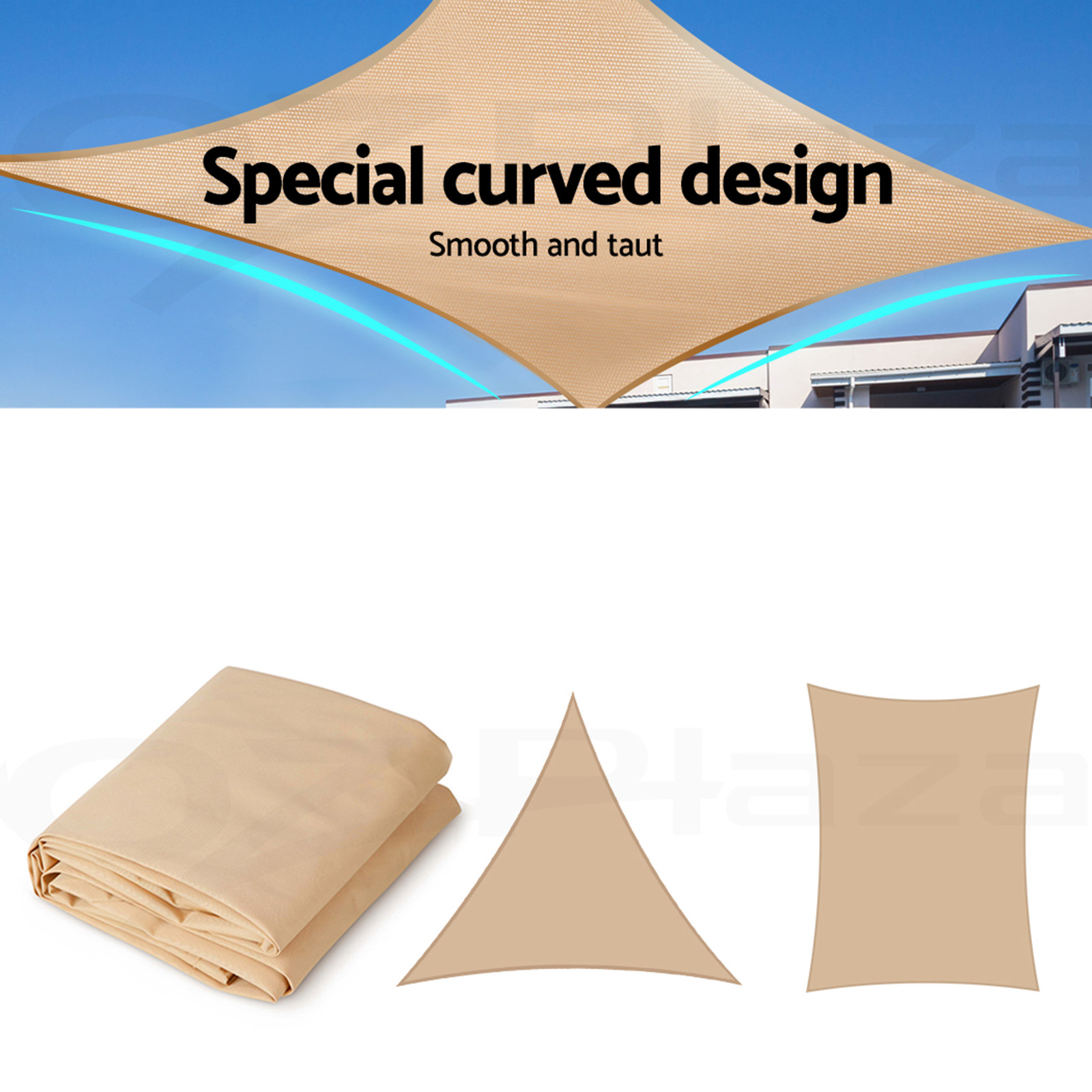 thumbnail 5 - Instahut Waterproof Shade Sail Awning Cloth Triangle Square Sand Sun Canopy