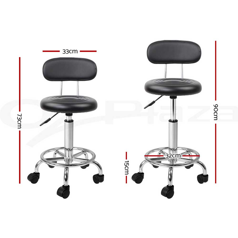 Artiss Salon Chair Stools Saddle Stool Swivel Barber Hairdressing Hydraulic Lift - Picture 15 of 29