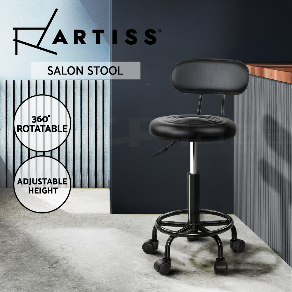 Artiss Salon Chair Stools Saddle Stool Swivel Barber Hairdressing Hydraulic Lift - Picture 16 of 29