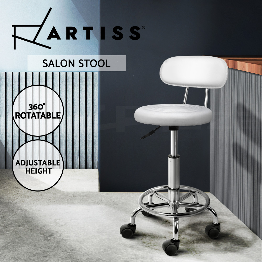 Artiss Salon Chair Stools Saddle Stool Swivel Barber Hairdressing Hydraulic Lift - Picture 18 of 29