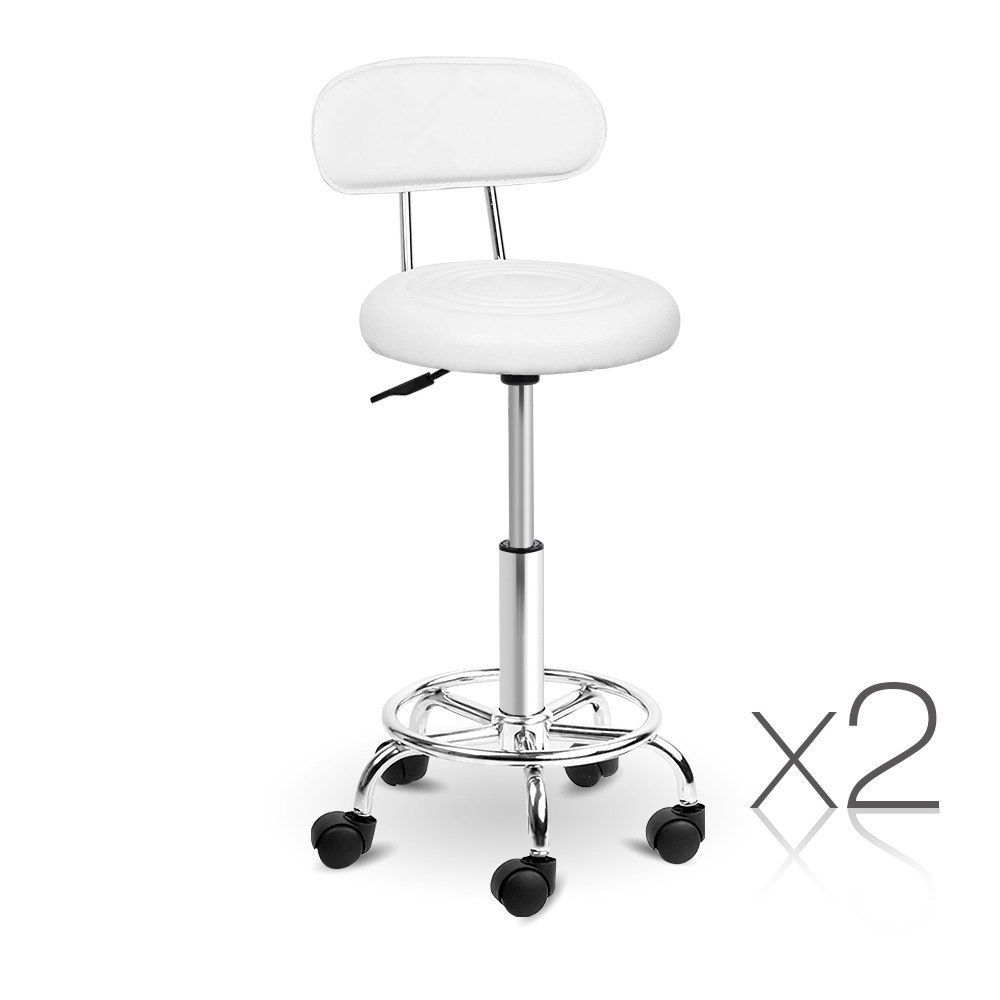 Artiss Salon Chair Stools Saddle Stool Swivel Barber Hairdressing