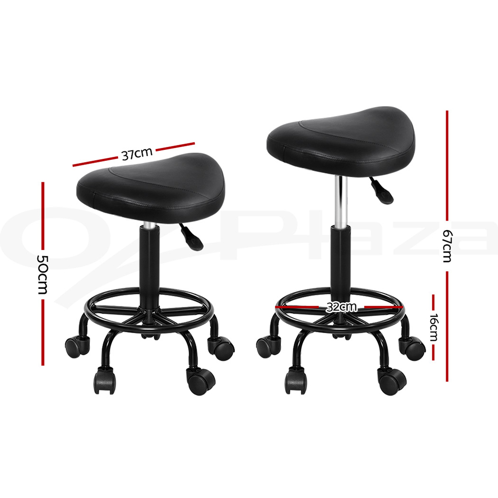 Artiss Salon Chair Stools Saddle Stool Swivel Barber Hairdressing Hydraulic Lift - Picture 27 of 29