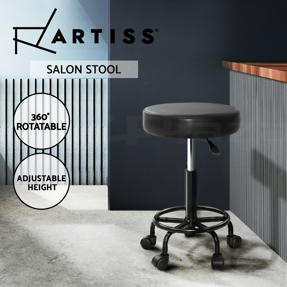 Artiss Salon Chair Stools Saddle Stool Swivel Barber Hairdressing Hydraulic Lift - Picture 12 of 29