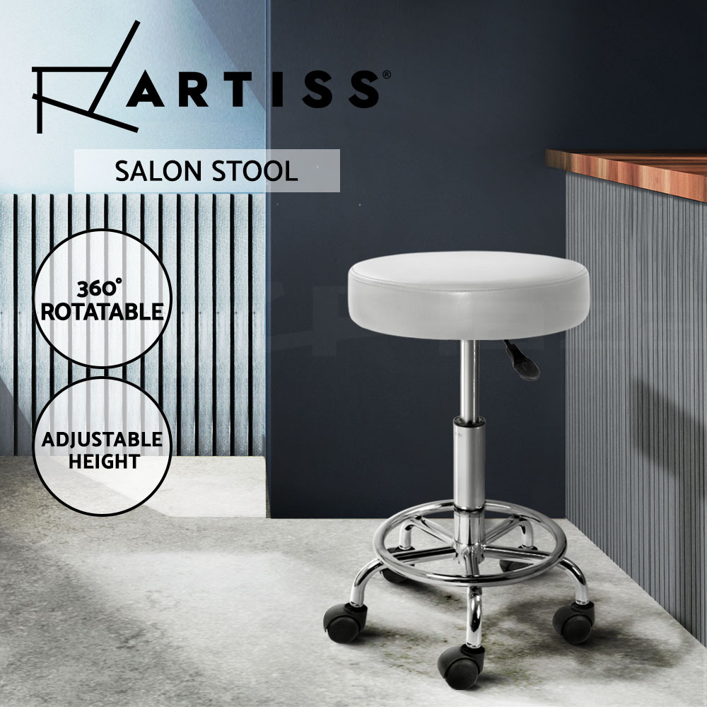 Artiss Salon Chair Stools Saddle Stool Swivel Barber Hairdressing Hydraulic Lift - Picture 22 of 29