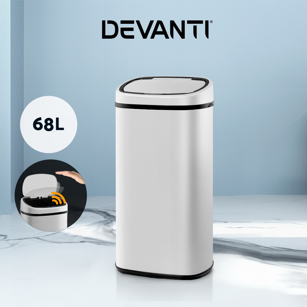 Devanti 68L Motion Sensor Bin Rubbish Automatic Trash Can Kitchen Bins - Picture 18 of 20