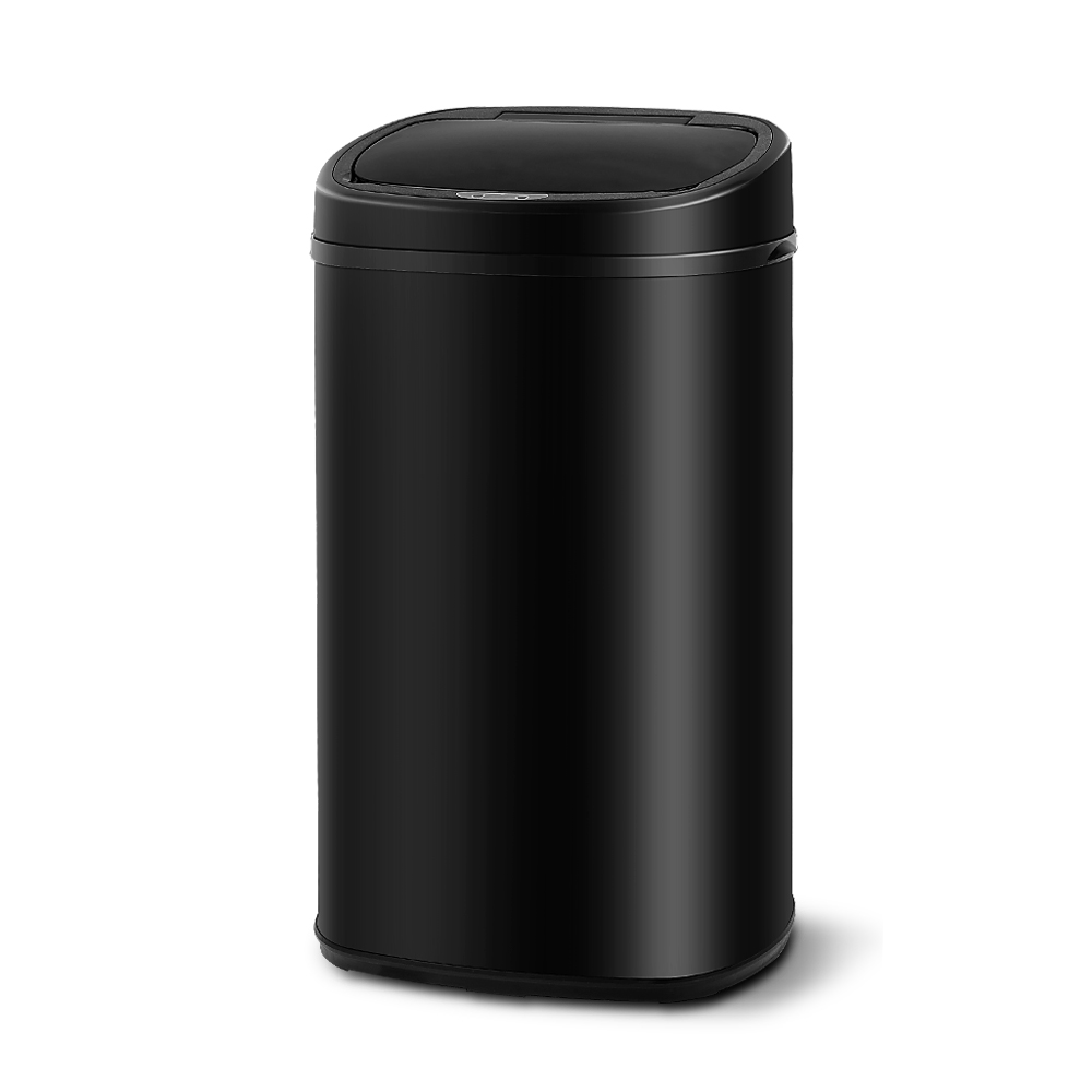Devanti Sensor Bin Black Motion Rubbish Trash Can Automatic Touch Free
