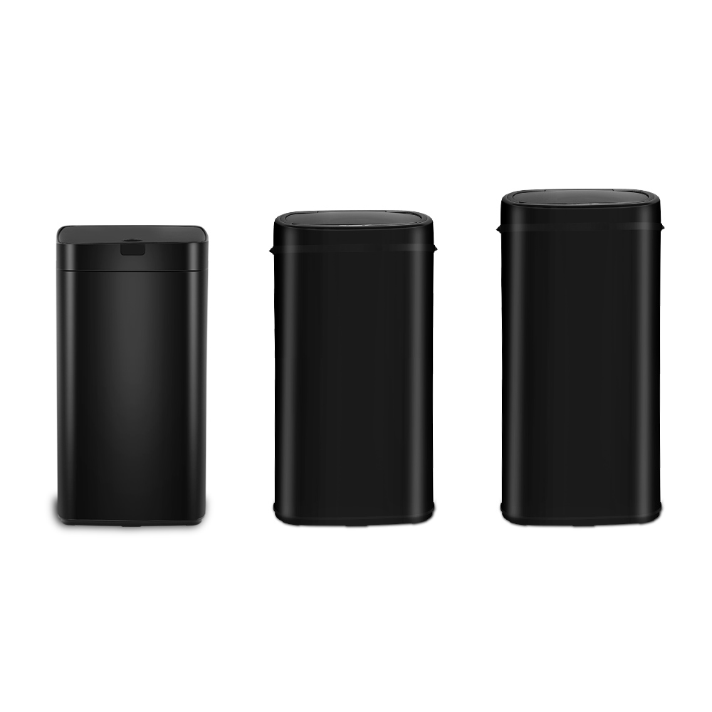 Devanti Sensor Bin Black Motion Rubbish Trash Can Automatic Touch Free Kitchen - Picture 22 of 44