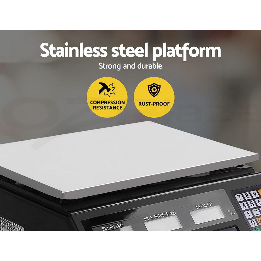 eMAJIN 40KG Digital Kitchen Scale Electronic Platform Scales White Black - Picture 14 of 30