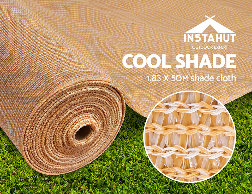 Instahut 50 Sun Shade Cloth Shadecloth Sail Roll Mesh Outdoor 100gsm 1
