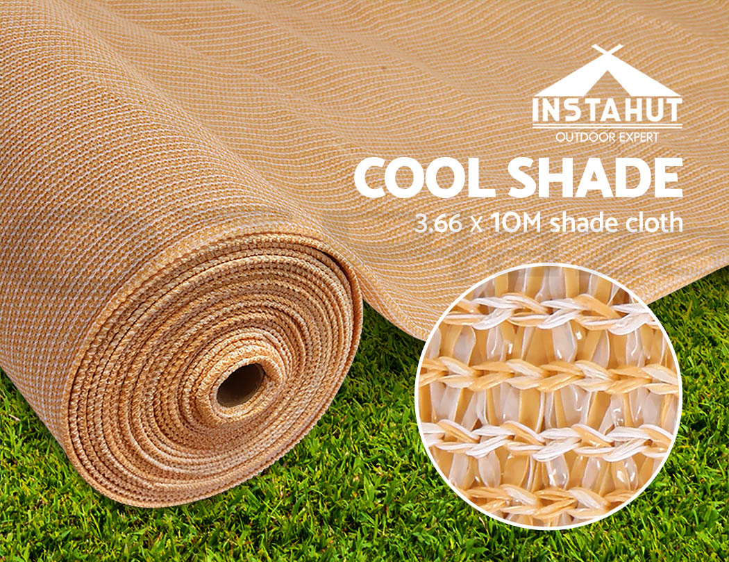 Instahut 90 Sun Shade Cloth Shadecloth Sail Roll Mesh Outdoor 195gsm 3