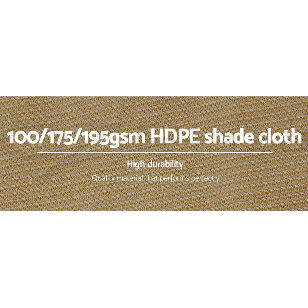 Instahut Shade Cloth Shadecloth 50% 70% 90% UV Sun Sail Roll Mesh Outdoor Beige - Picture 4 of 12