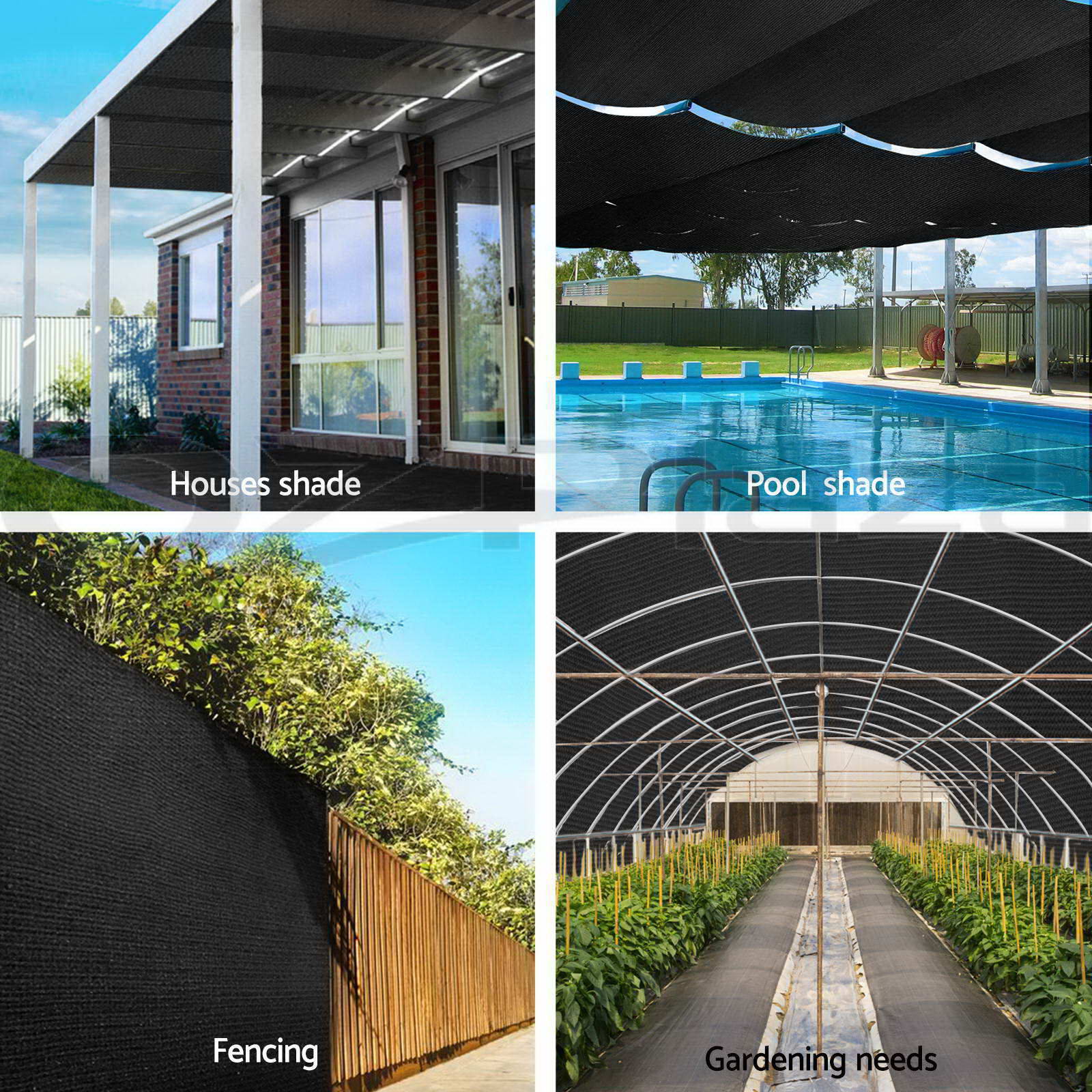 90 UV Sun Shade Cloth Shadecloth Sail Roll Mesh Garden Outdoor Black