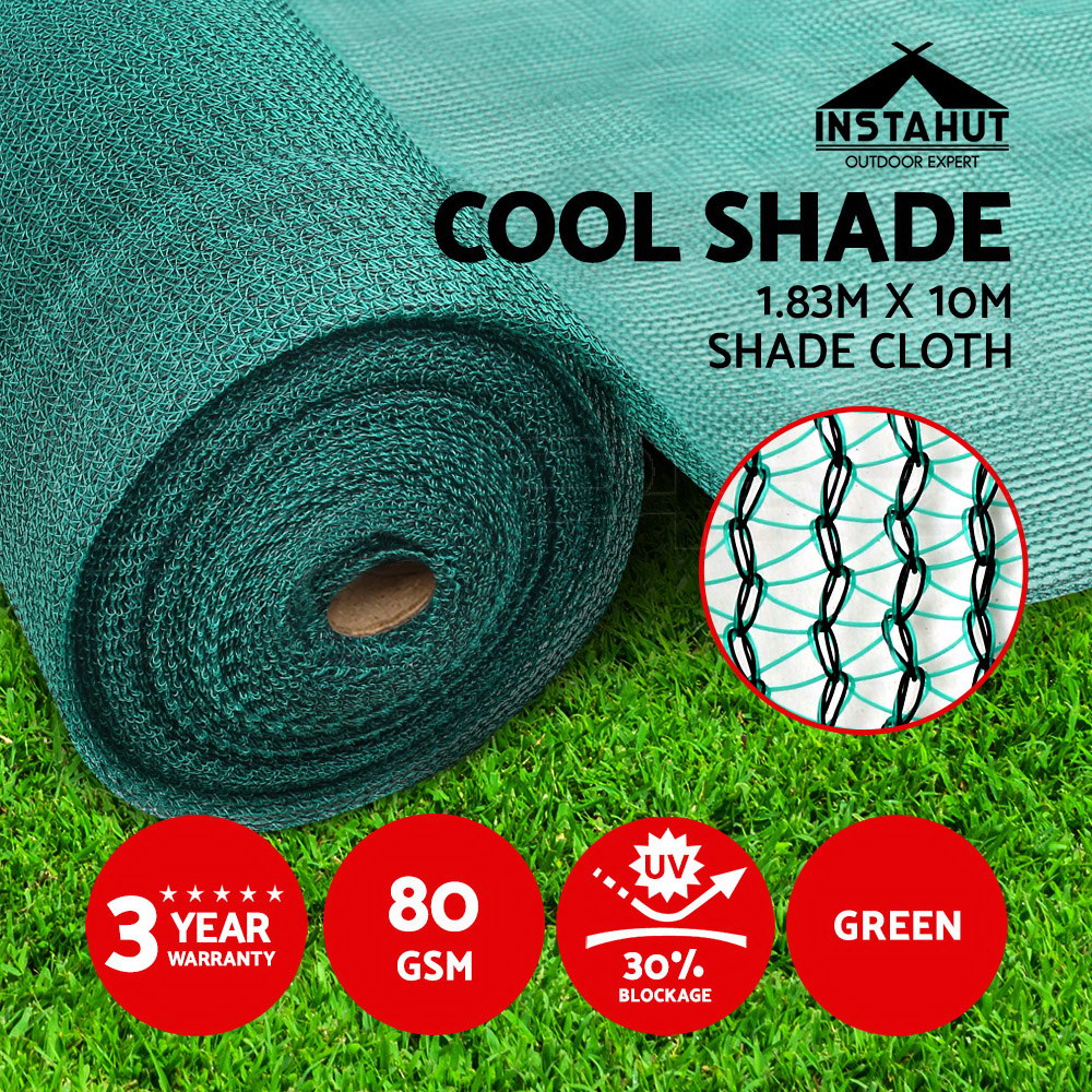 Instahut 30 50UV Shade Cloth Shadecloth Sail Mesh Roll Garden Outdoor