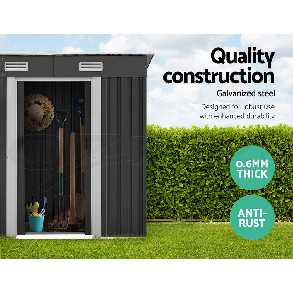 Giantz Garden Shed Outdoor Storage Sheds Workshop Cabin Metal Base Tool House - Picture 14 of 54