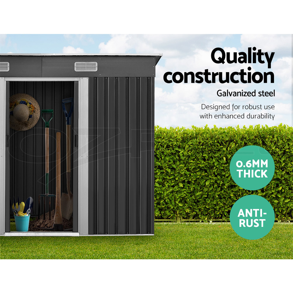 Giantz Garden Shed Outdoor Storage Sheds Workshop Cabin Metal Base Tool House - Picture 36 of 54