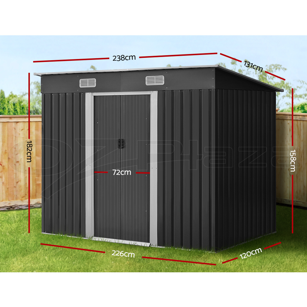 Giantz Garden Shed Outdoor Storage Sheds Workshop Cabin Metal Base Tool House - Picture 42 of 54