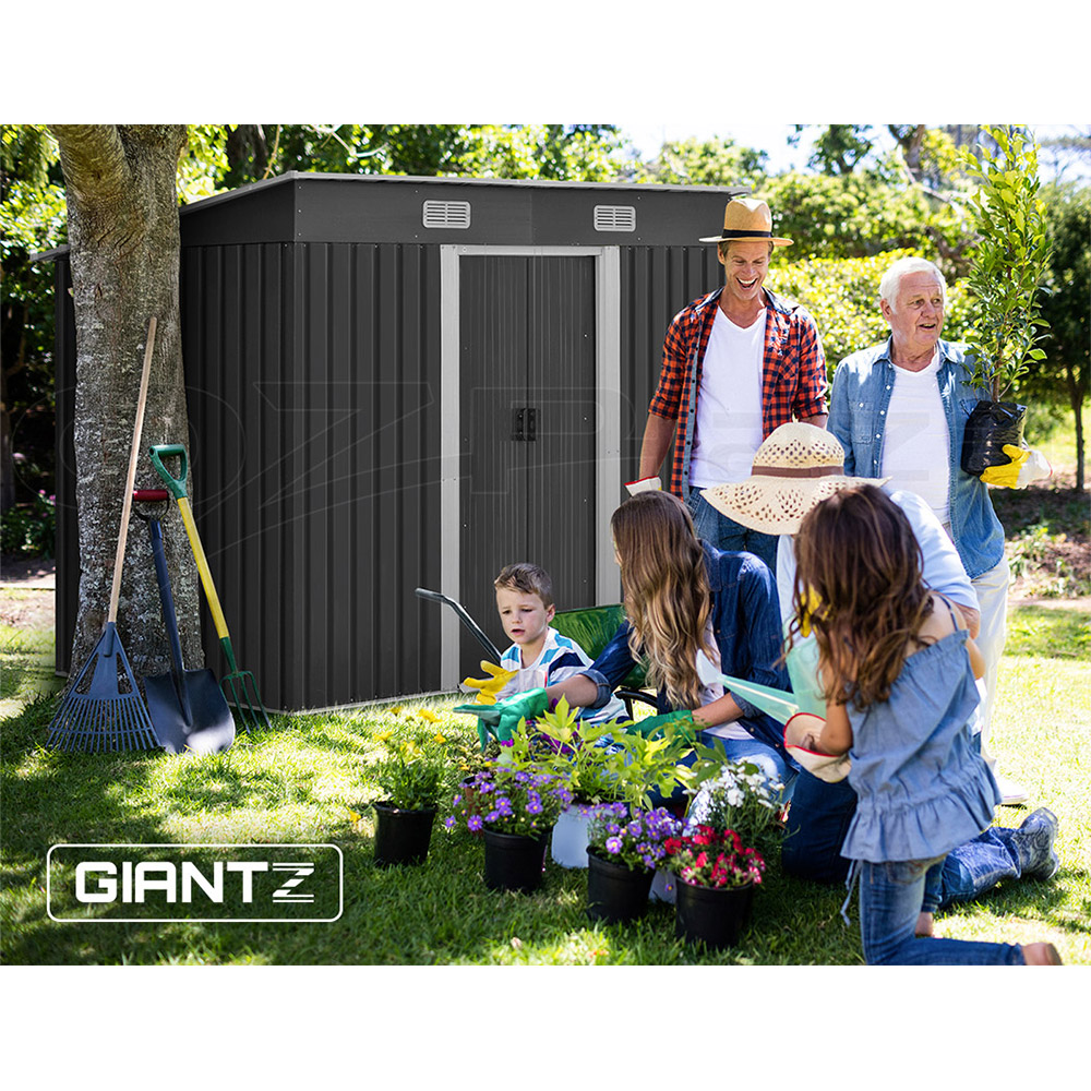 Giantz Garden Shed Outdoor Storage Sheds Workshop Cabin Metal Base Tool House - Picture 53 of 54
