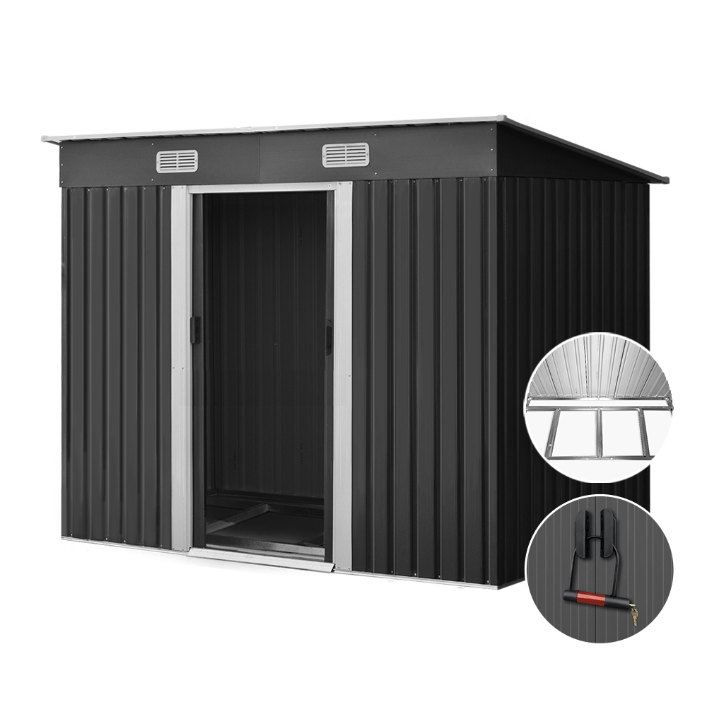 Giantz Garden Shed Outdoor Storage Sheds Workshop Cabin Metal Base Tool House - Picture 54 of 54