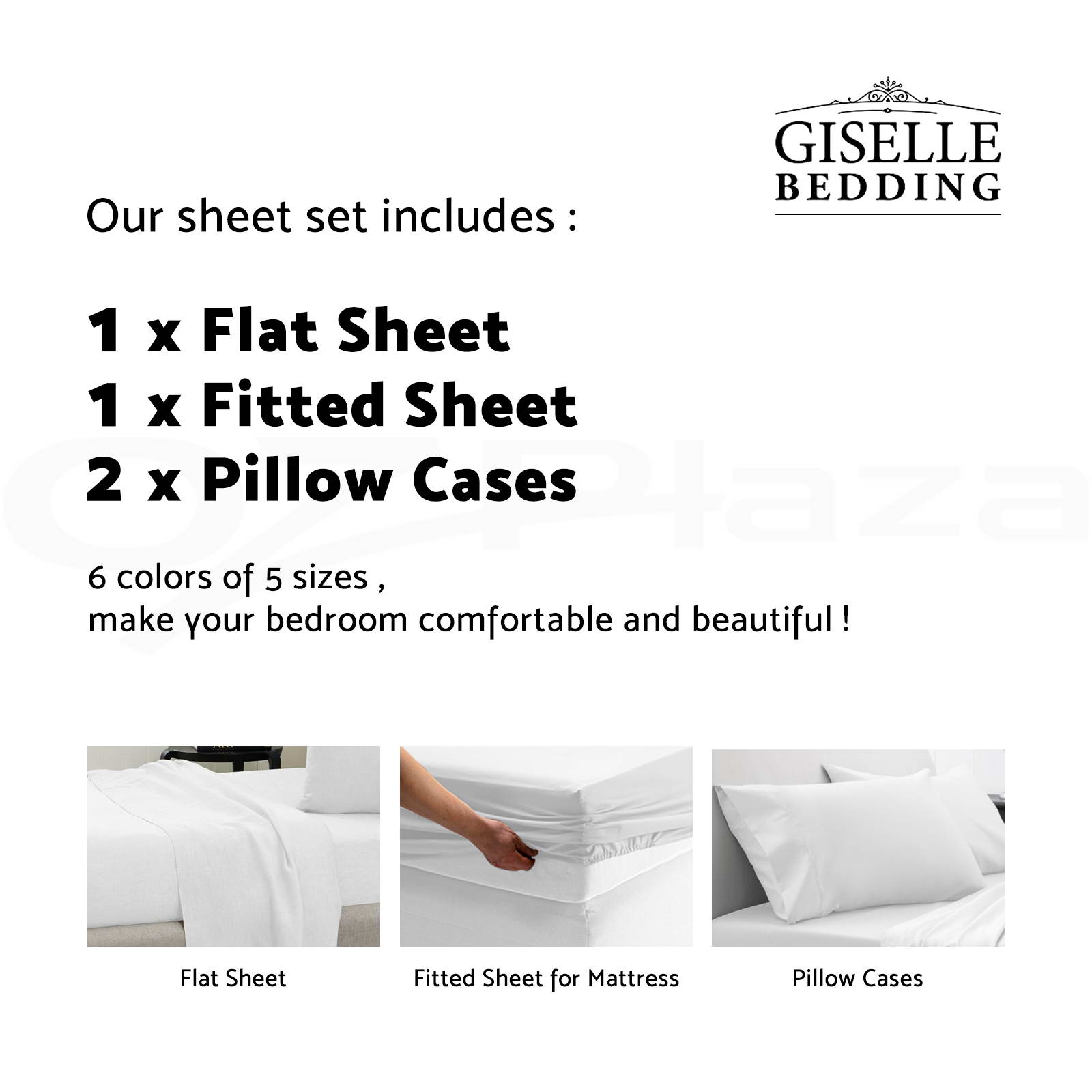 giselle bedding 1000tc flat fitted soft microfiber bed sheet all fitted vs flat sheet