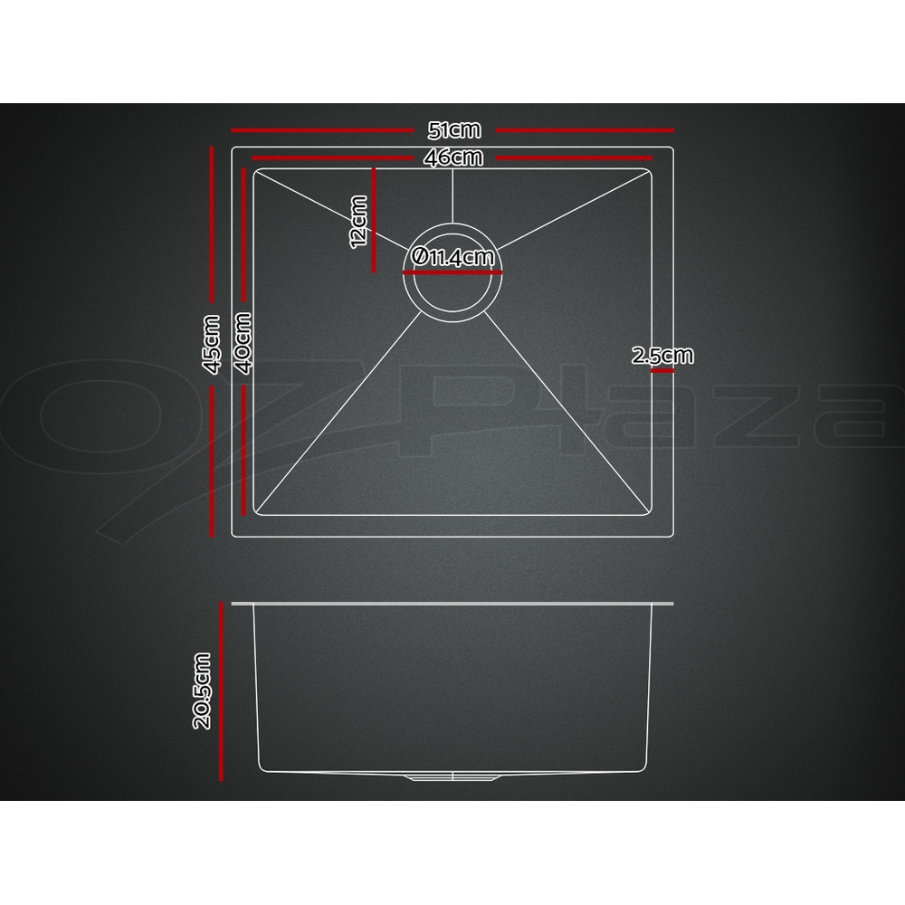Cefito Kitchen Sink Basin Stainless Steel Under/Top Mount Single DoubleBowl - Picture 30 of 89