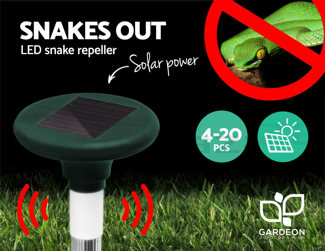 Gardeon Snake Repeller Solar 420X LED Powered Panel Pest Multi Pulse