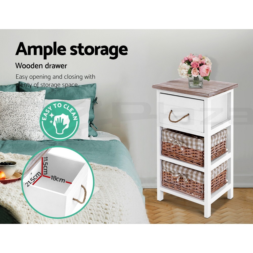 Artiss Chest of Drawers Bedside Tables Dresser Tallboy Storage White eBay