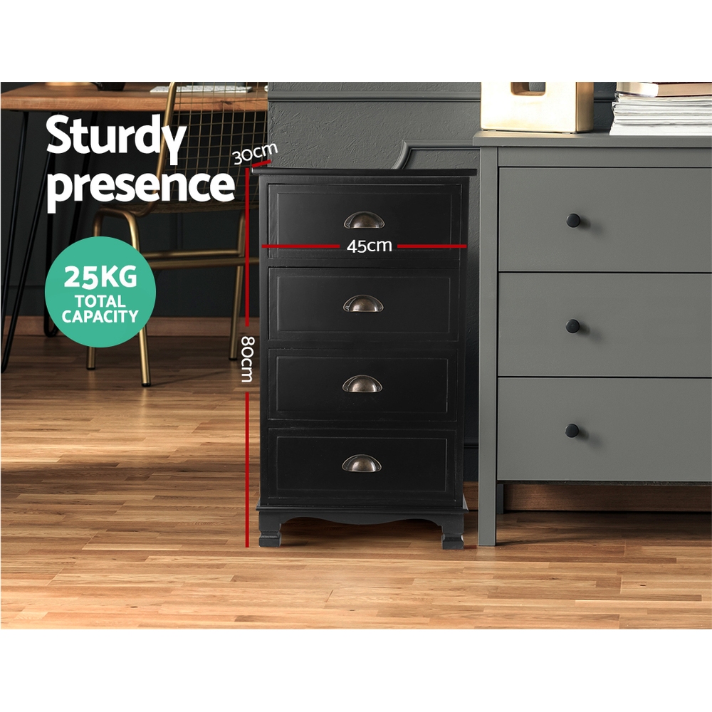 Artiss Bedside Table Chest of Drawers Table Storage Dresser Vintage eBay