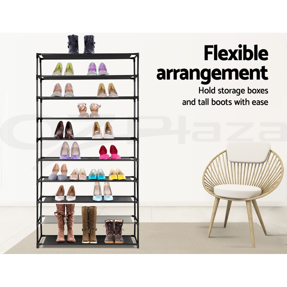 Artiss Shoe Rack 10 Tier Shelves Shoes Cabinet Storage 50 Pairs Steel Stand - Picture 16 of 31