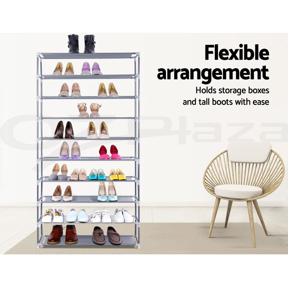 Artiss Shoe Rack 10 Tier Shelves Shoes Cabinet Storage 50 Pairs Steel Stand - Picture 26 of 31