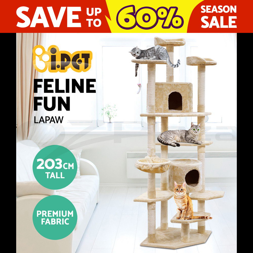 i.Pet Cat Scratching Tree Scratcher Post Pole Furniture Bed Gym House