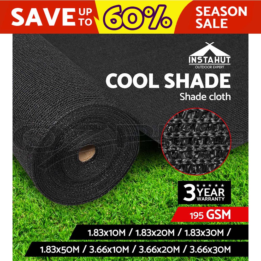 Instahut 90 UV Sun Shade Cloth Shadecloth Sail Roll Mesh Garden