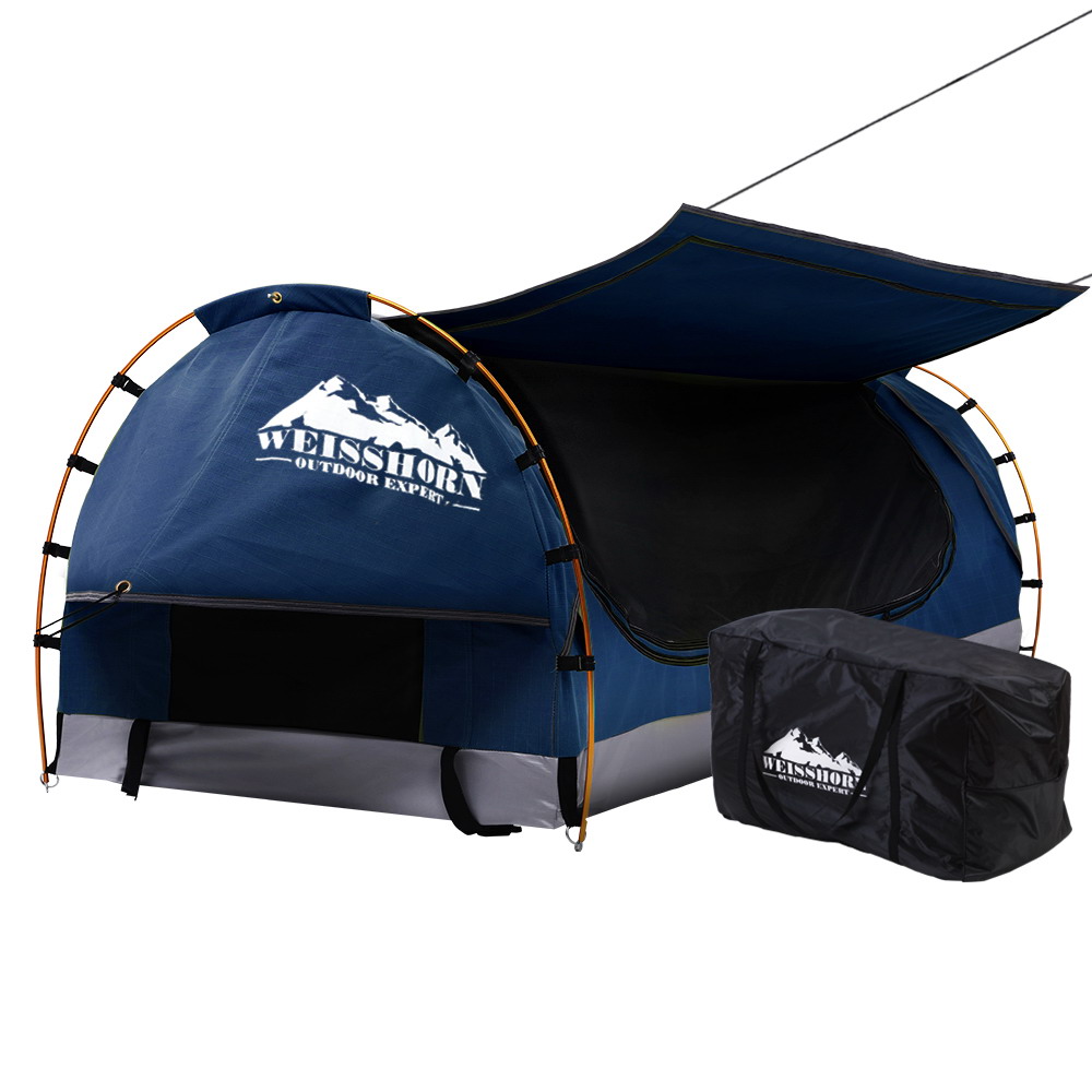 Weisshorn King Single Swag Camping Swags Canvas Dome Tent Hiking Beach