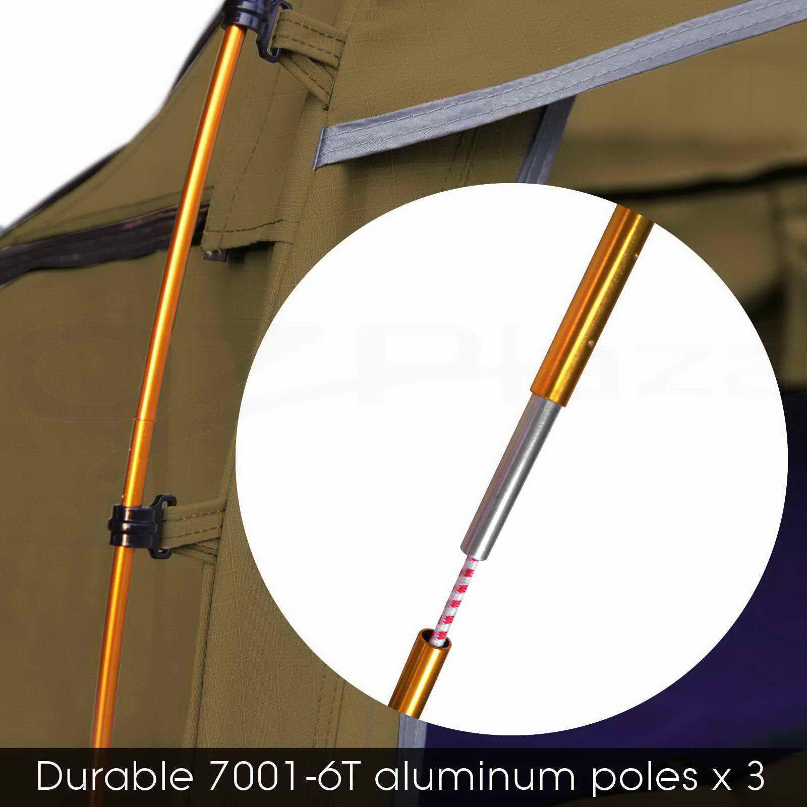 WEISSHORN XXL King Single Swag Camping Swag Canvas Tent Deluxe Extra