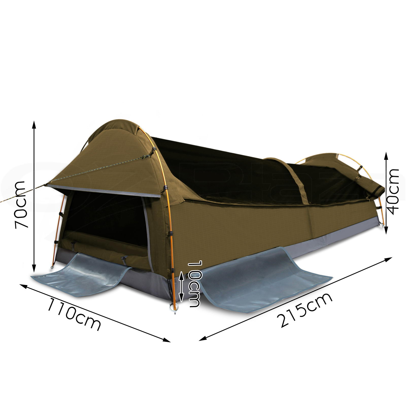 WEISSHORN XXL King Single Swag Camping Swag Canvas Tent Deluxe Extra