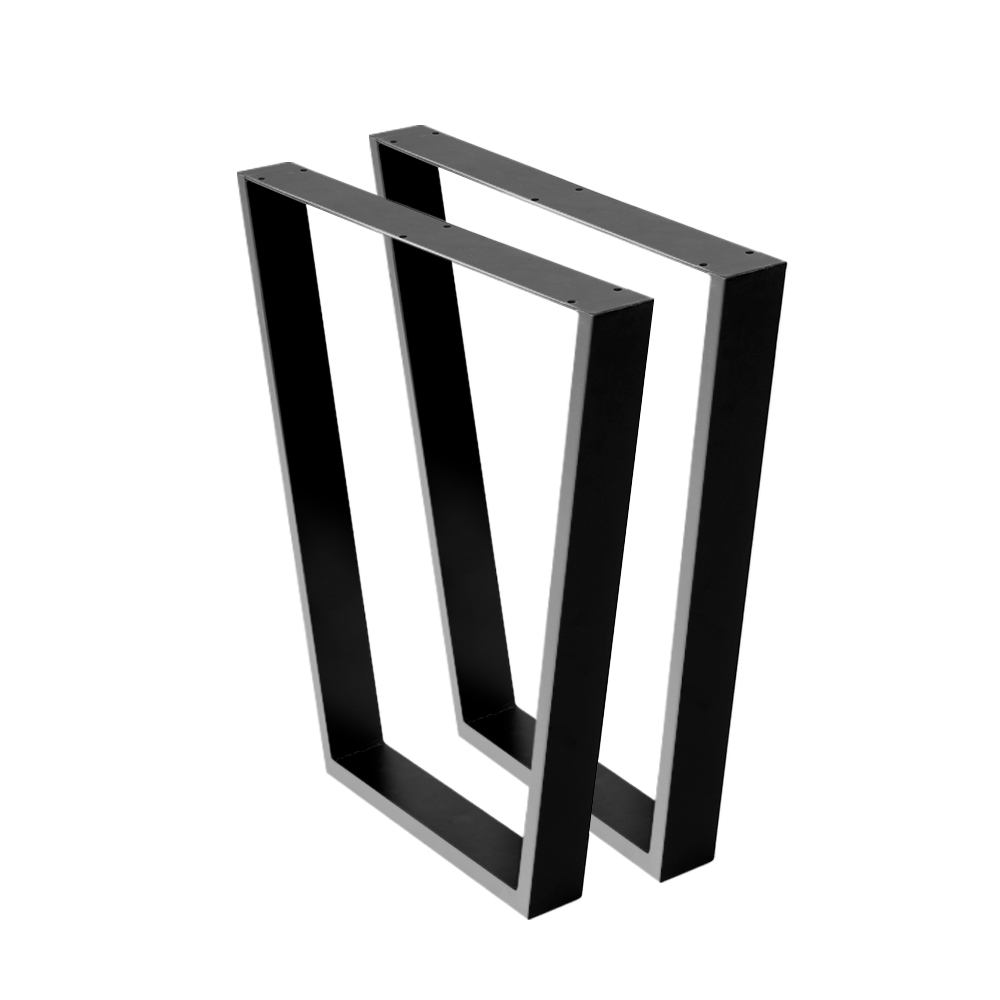 Artiss Coffee Dining Table Legs Bench Steel Metal Box Trapezoid Industrial Black - Picture 35 of 38