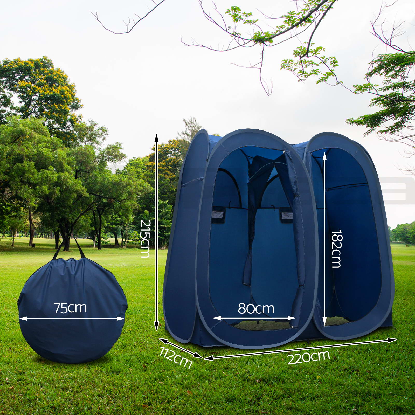 double pop up shower tent