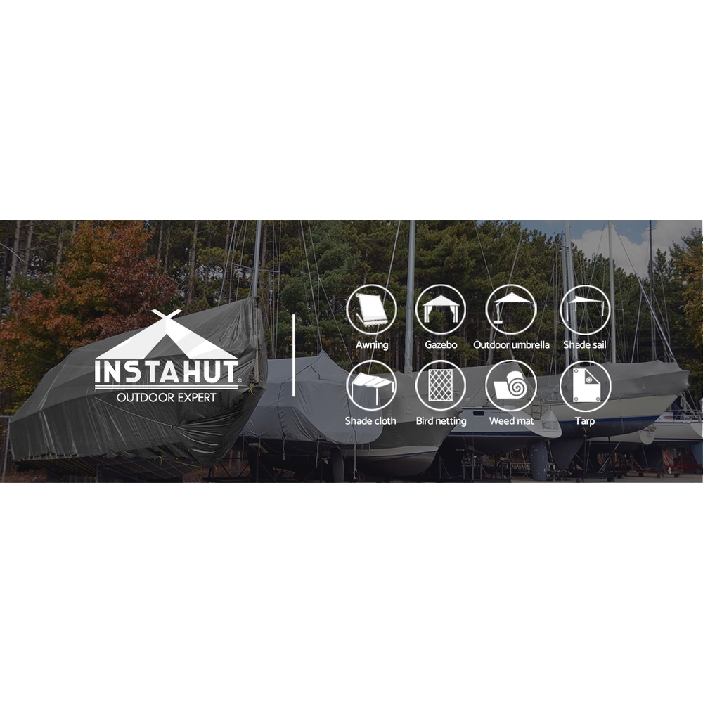 Instahut Tarpaulin Tarp Poly Tarps Heavy Duty Canvas Camping Cover Tent 180gsm - Picture 93 of 198