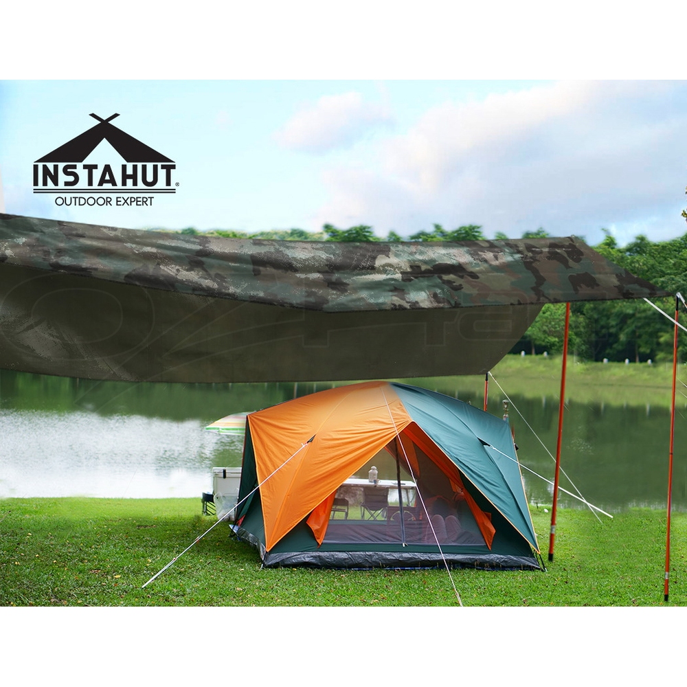Instahut Tarpaulin Tarp Poly Tarps Heavy Duty Canvas Camping Cover Tent